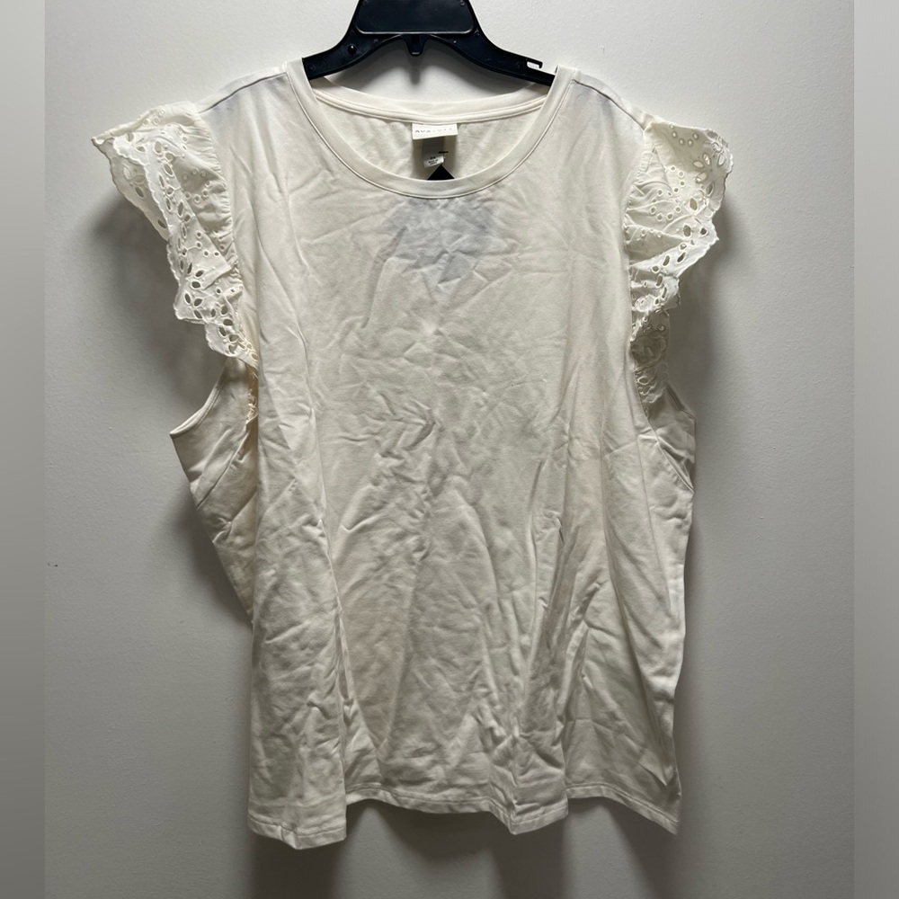 NEW AVA & VIV WHITE SHIRT SIZE: 2X